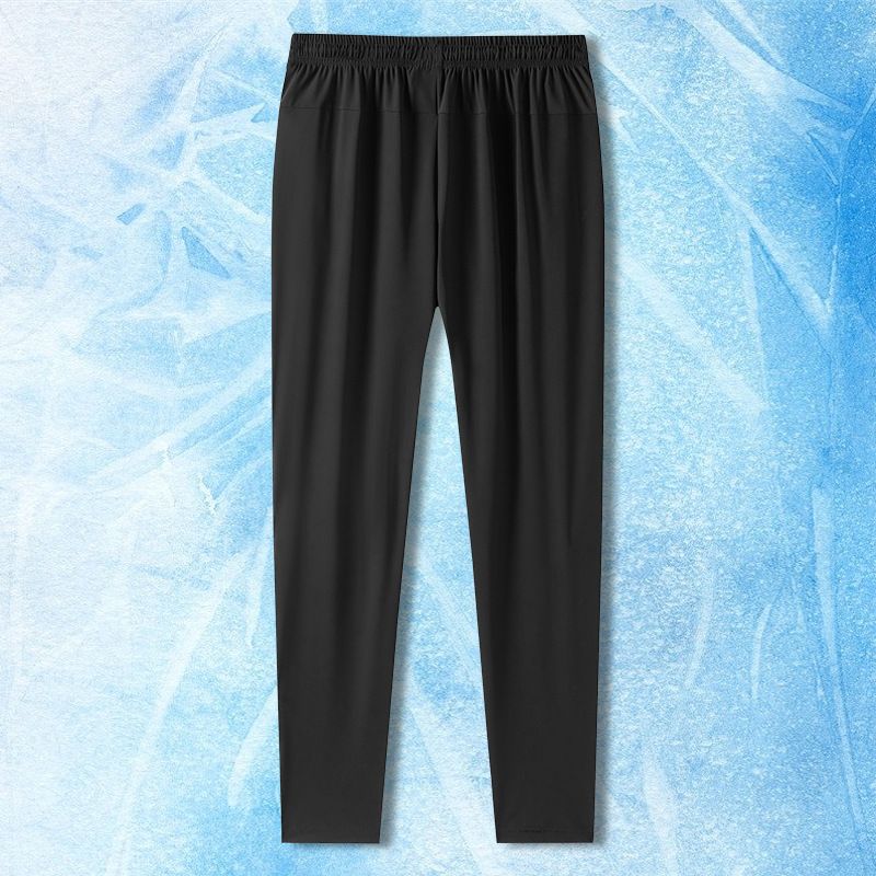 Men's Summer Sports Pants - Ultra-Thin Breathable Ice Silk Joggers With High Elasticity & Loose Fit For Casual Wear_viptrois.com