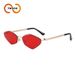 Two Circles Fashion Diamond Metal Frame Sunglasses Simple Beach Sunshade Sunglasses Female T1372_viptrois.com