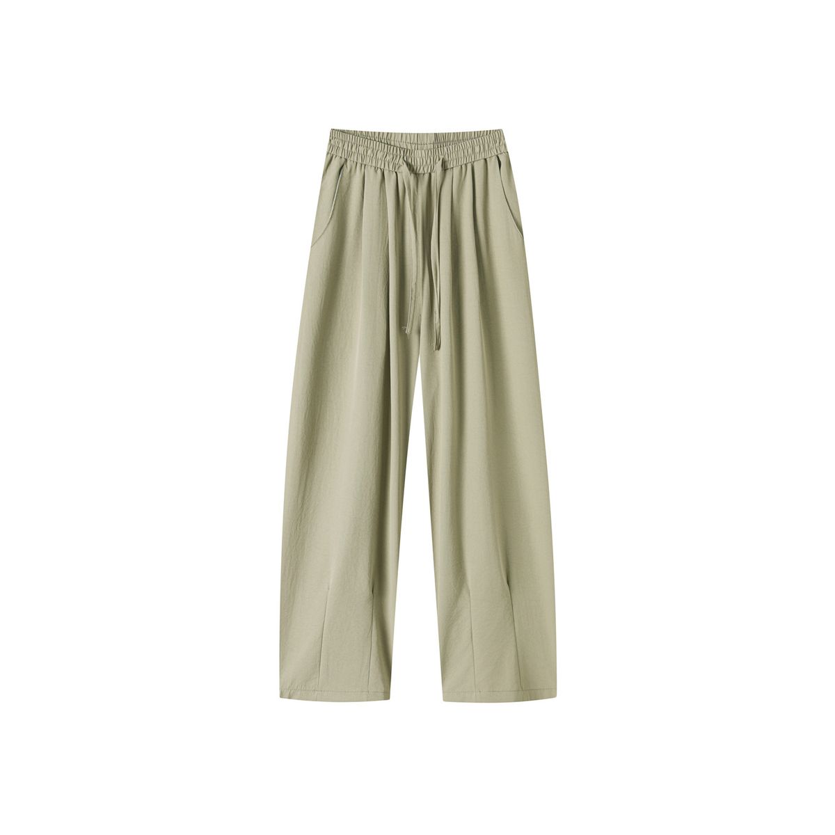 Men's Lightweight Ice Silk Pants Summer Casual Loose Fit Wide Leg Sweatpants Three Dimensional Cut American Style_viptrois.com