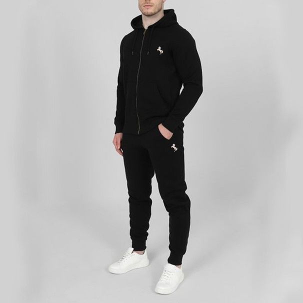 Men's Clothing 24 Autumn And Winter Men's Pony Print Long Sleeved Trousers Hooded Sports Leisure Outdoor Sports Slim Suit_viptrois.com