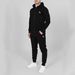 Men's Clothing 24 Autumn And Winter Men's Pony Print Long Sleeved Trousers Hooded Sports Leisure Outdoor Sports Slim Suit_viptrois.com