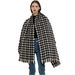 Unisex Women's autumn and winter thickened dual-purpose checkered bib scarf_viptrois.com