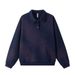 Design Sense Spray-Dyed Long-Sleeve Polo Shirt Men's Loose Sweatshirt Spring Autumn Vibe Trendy Brand Turn-Down Collar_viptrois.com