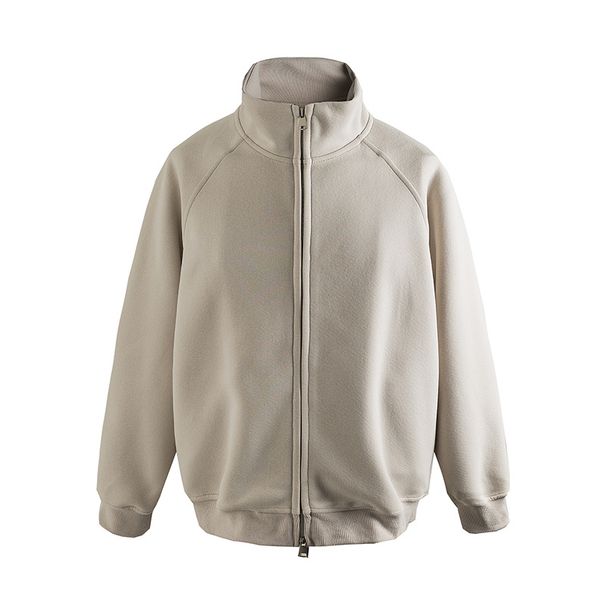 Men's Clothing Men's Hoodie Trendy Spring Autumn Solid Color Stand Up Collar Cardigan Sweatshirt Men's And Women's Long_viptrois.com