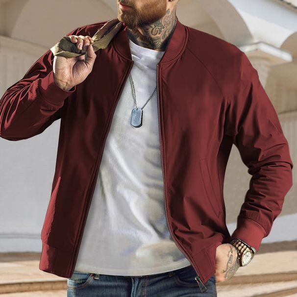 Vintage MA-1 Pilot Jacket For Men - Military Style Bomber Coat With Retro Baseball Uniform Design, Lightweight & Stylish Outerwear_viptrois.com