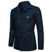 CT 2025 Spring New Men's Casual Linen Utility Jacket With Turn-down Collar And Multiple Pockets YJ201_viptrois.com