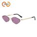 Two Circles Fashion Diamond Metal Frame Sunglasses Simple Beach Sunshade Sunglasses Female T1372_viptrois.com