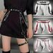 Harajuku Fashion Dark Lolita Girl Punk Gothic Decoration JK Waist Chain Strap Garter Belt_viptrois.com