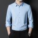 Men’s Seamless Bonded Stretch Shirt – Wrinkle-Free Long Sleeve Business Casual Top (S-4XL, Nylon-Spandex, Tailored Fit, Machine Washable)_viptrois.com