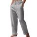 Men's Clothing Men's Spring And Autumn New Fashion Straight Cotton And Linen Straps Beach High Waist Casual Trousers Men_viptrois.com
