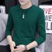 Men's Spring Outfit New Pullover Round Neck Sweatshirt Casual Men's Long Sleeved T-Shirt Trend_viptrois.com