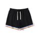 Premium Products Summer Rainbow Print Sports Shorts, Trendy Three Quarter Pants, Plus Size Casual Men's Pants_viptrois.com