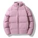 Unisex High-Neck Puffer Coat – Oversized Winter Jacket With Thickened Filling (Black/Beige)_viptrois.com