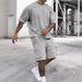 Men's Clothing Men's Summer T Shirt Workwear Shorts Sports Suit Men_viptrois.com