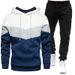 2023 Autumn/Winter Sports Men's 3 Contrast Hoodie Set Sweater Guard Pants Smooth Plate C_viptrois.com