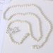 New Internet Celebrity Butterfly Alloy Handmade Pearl Waist Chain Fashionable and Versatile Dress Suit Girl's Thin Waist Belt_viptrois.com