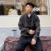 "Men's Oversized Knit Sweater – Winter Fashion, High Neck, Drop Shoulder, Chunky Yarn, Loose Fit (Retro Texture, Unisex Appeal)"_viptrois.com