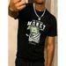 Pure Cotton Men's Short Sleeve T-Shirt Regular Fit Fashionable Top for Adults_viptrois.com