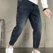 High End Jeans For Men, Elastic Slim Fit, Vintage Fashion Brand, Trendy Embroidery Print, Versatile, Light Luxury Casual_viptrois.com