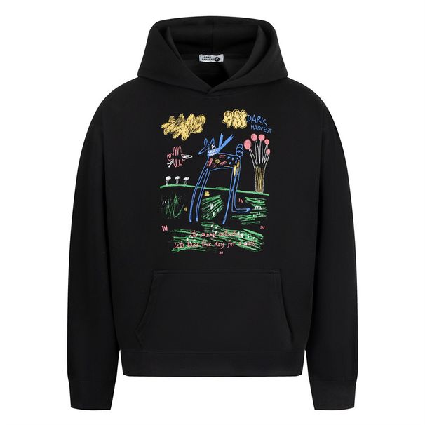 Fun Graffiti Print Hoodie For Men Loose Casual Autumn Winter Style Vibe Hip Hop Street Fashion Long Sleeve Sweatshirt_viptrois.com
