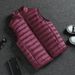 Men's Slim-Fit Stand Collar Lightweight Padded Jacket – Minimalist Korean Style (M-5XL, Black/Army Green/Navy/Burgundy)_viptrois.com