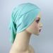 Women's Hijab solid color bottoming hat comfortable breathable hat modal cotton forehead cross two way turban hat_viptrois.com