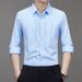 Autumn Popular Men's Long-sleeved Shirt Fashion Casual Lapel Print Long-sleeved Shirt Men_viptrois.com