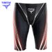 5-point men's swimming trunks, knee-length swimming trunks, long swimming trunks, digital printing drainage line professional swimming trunks 9691_viptrois.com