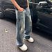 Distressed Tie-Dye Men's Jeans | Vintage Streetwear Straight Leg Baggy Pants For Casual Wear | Cotton Denim High Waist Trousers (Blue, S-3XL)_viptrois.com