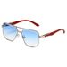 Retro Square Sunglasses - Wood Grain & Leopard Print, UV400 Protection, Double Bridge Design Fashion Trends Hot-selling_viptrois.com
