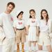 Parent Child Outfit Summer Style Family Of Three Or Four Family Outfit Trendy Love Seaside Vacation Large Size Baby Short Sleeved T Shirt_viptrois.com