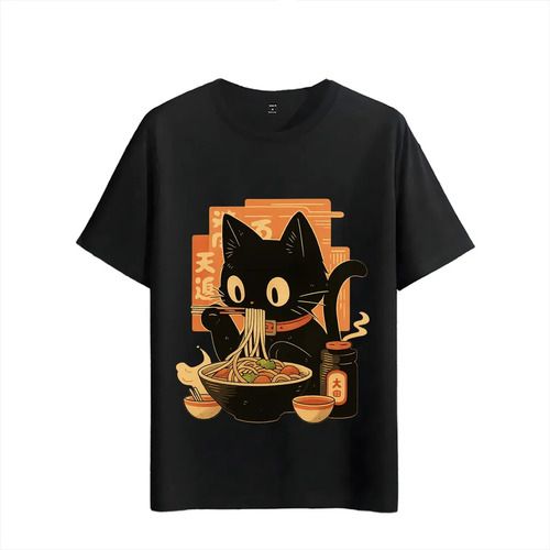 T-shirt Muscle Freaks 2026 Ramen Anime Style Eating Cat586441_viptrois.com