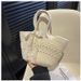 Women's Handle Bags Elegant Bow Straw Woven Bag, Women's Casual Woven Bucket Bag, Single-shoulder Tote Bag_viptrois.com