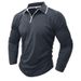 2025d Men's Polo Shirt 2025 Autumn Winter New V-neck Solid Color Long Sleeve Top_viptrois.com
