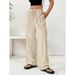 Women's Flowy Wide-Leg Pants – Summer Casual Polyester Palazzo Trousers (S-3XL, 11 Colors)_viptrois.com