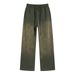 Men's Vintage Washed Jogger Pants - American Retro Spray-Dye Distressed Sweatpants, Oversized Straight-Leg Streetwear (4 Faded Colors)_viptrois.com