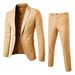 Slim-Fit Suit Set – Modern Two-Piece Business Blazer & Trousers For Weddings & Office (S-5XL, Single-Breasted Notch Lapel)_viptrois.com