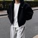 MYQ Old Money Style Cardigan Hooded Sweatshirt Men's Autumn Loose Casual Short Jacket Korean Commuting Outfit_viptrois.com