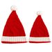 Christmas Winter Hairball Mama Baby knit hat Christmas warm hat_viptrois.com