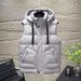 Men's Detachable Hood Thickened Vest For Autumn & Winter - Casual Warm Sleeveless Jacket In Light Grey, Black, Army Green, Khaki (Sizes L-6xl)_viptrois.com