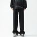 Men's Clothing Black Trousers Drape Oversize Straight Trousers With Elastic Waist Casual Suit Trousers_viptrois.com