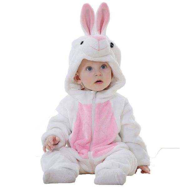 kid's clothing Spring and autumn flannel baby crawl suit baby bunny pajamas_viptrois.com