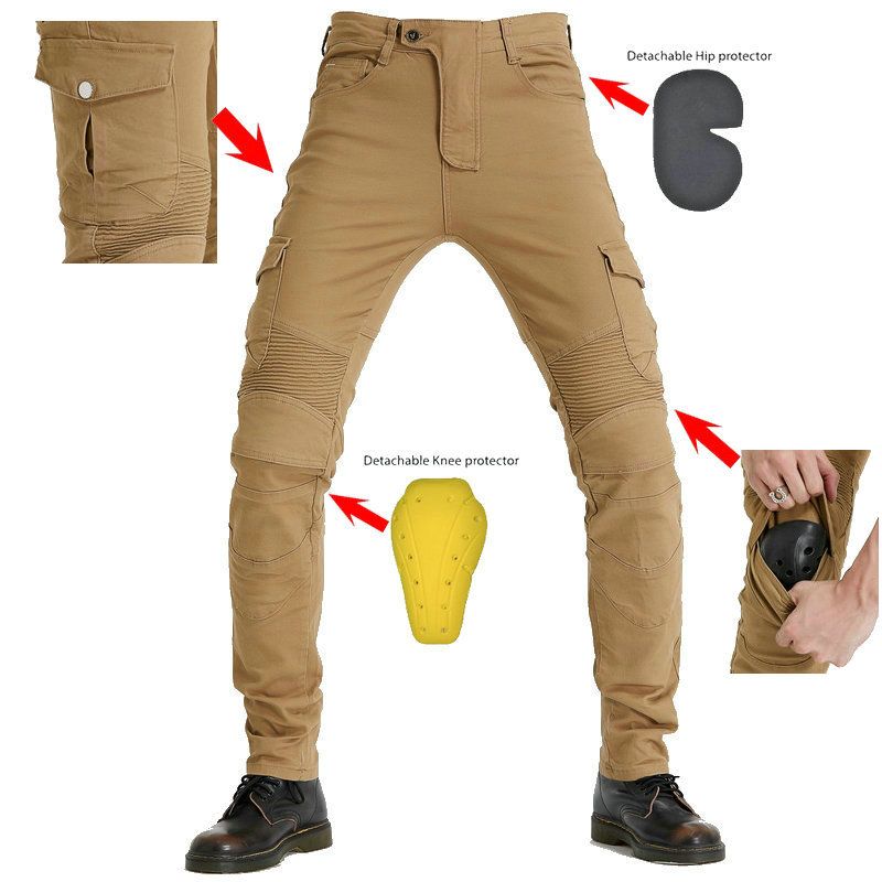 Men's Clothing Motorcycle Jeans Racing Pants Multi Pocket Workwear Cycling Pants Anti Fall Off Road Motorcycle Casual Pants_viptrois.com