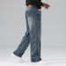 Jeans Men's New Versatile Loose Fashion Simple Straight Casual Pants_viptrois.com