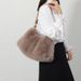 Women's Bags Furry Bag Women Autumn And Winter New Fashion Simple Furry Shoulder Bag Textured Ladies Handbag Tote Bag_viptrois.com