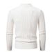 Minimalist Mock Neck Sweater – Premium Acrylic Knit Base Layer With Subtle Jacquard Texture_viptrois.com