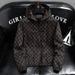 Men's FDN-Style Monogram Hooded Windbreaker, Black With All-Over Orange FF Print, Full-Zip Lightweight Jacket Inspired By FDN For Streetwear & Casual_viptrois.com