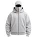 Unisex Zip-Up Hoodie With Double Hood & Face Cover – Trendy Streetwear For Fall, Winter & Spring_viptrois.com