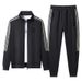 Men's Clothing Spring And Autumn Suit Men's Triangle Letter Fashion Cardigan Jacket Trousers Full Set Sports Leisure Two Piece Suit_viptrois.com