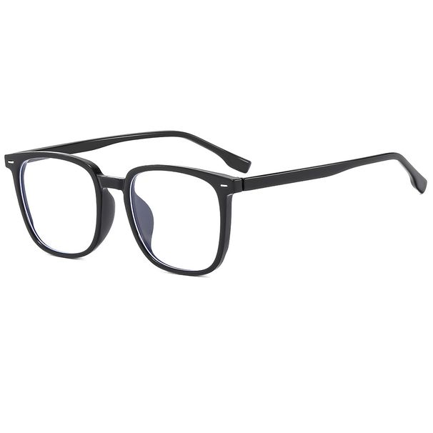 Black Frame Myopia Women, Internet Celebrity Style, Square Gradient Frame, Blue Light Blocking, Non-Prescription Glasses_viptrois.com